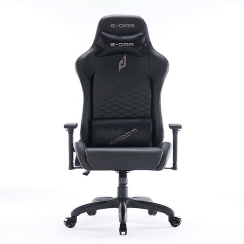 Ghế gaming E DRA WISDOM EGC231 | Đen, 120kg, Chân xoay, Da PU