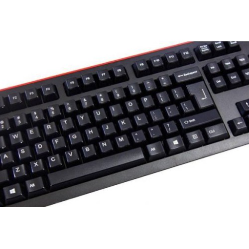 Bàn phím Fuhlen L500S Black/Red | Membrane, 104 phím, USB, chống nước