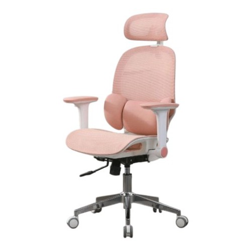 Ghế công thái học OEM E3 Lite | Hồng, 150kg, Chân xoay, Lưng lưới