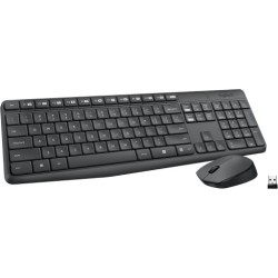 Combo bàn phím chuột không dây Logitech MK235 (920-007937) | 2.4GHz, màu xám đen
