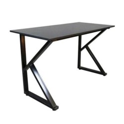 Bàn Gaming Chữ K 1m4 | Thép, Mặt bàn P1PB, Khung đen / Mặt đen