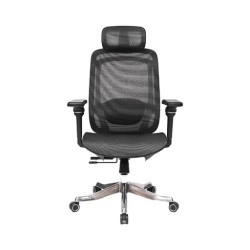 Ghế công thái học HYPERWORK Airy Pro | Đen, 150kg, Chân xoay, Lưng lưới