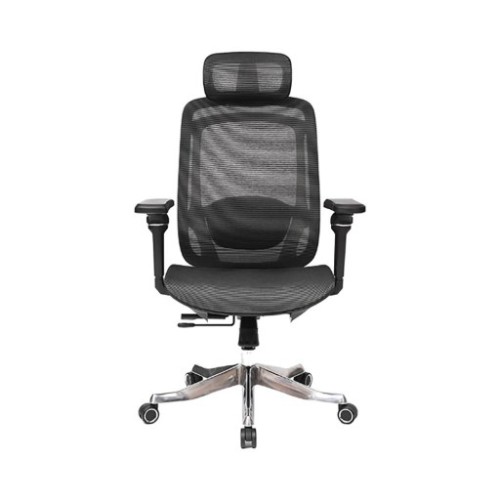 Ghế công thái học HYPERWORK Airy Pro | Đen, 150kg, Chân xoay, Lưng lưới