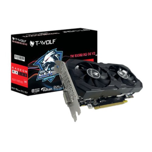 Card màn hình AMD Radeon RX 580 T-WOLF | 8GB GDDR5, 2304 SP, 500W