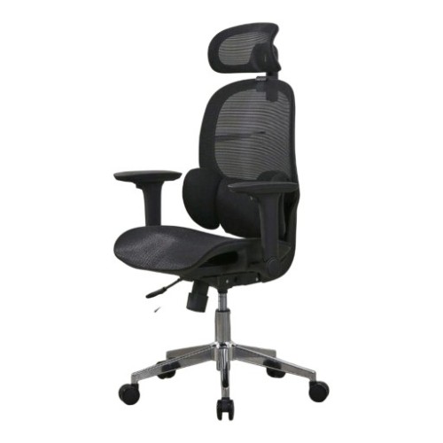 Ghế công thái học OEM E3 Lite | Đen, 150kg, Chân xoay, Lưng lưới