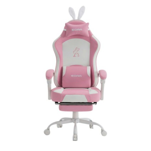 Ghế gaming E DRA RABBIT EGC238 | Hồng, 100kg, Chân xoay, Da PVC