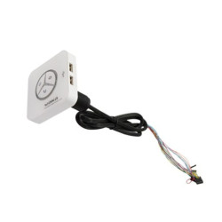 Nút Nguồn Lớn Waka – Vuông Cao Cấp (Vặn) (2 USB + Audio + Power + Led)