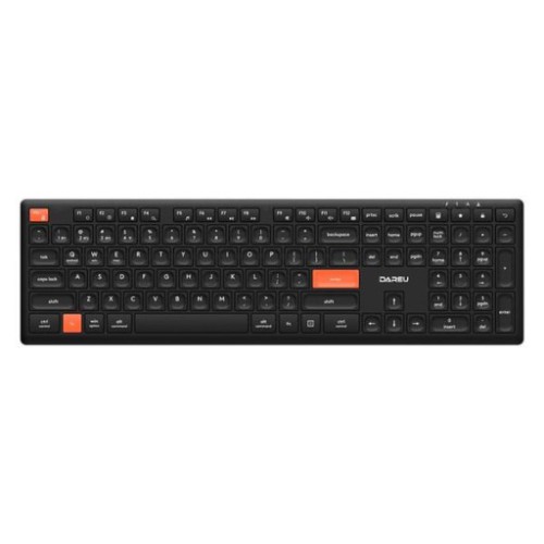 Bàn phím văn phòng Dare-U LK165D Black Orange | Không dây, Dual Mode, Scissor Switch