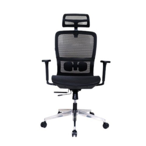 Ghế công thái học GAMI LUM2 | Đen, 150kg, Chân xoay, tay 3D, Lưng lưới