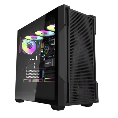 Thùng máy Case Darkflash DS900 Mesh ATX - Đen (Mặt lưới)