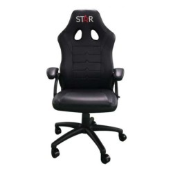 Ghế gaming OEM Bezon E100 | Đen trắng, 100kg, Chân xoay, Da PU, Không BOX, Ráp sẵn