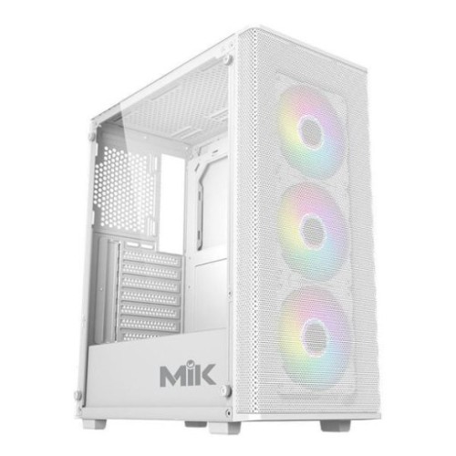 Thùng máy MIK Aion White | Kèm sẵn 3 Fan ARGB