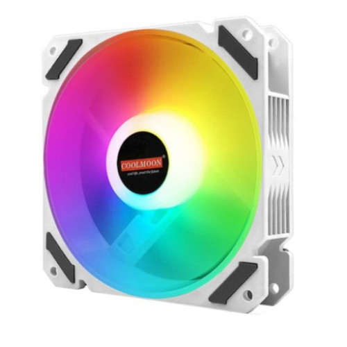 Quạt tản nhiệt PC Coolmoon Y2 | Fan lẻ 120mm, RGB, Đen
