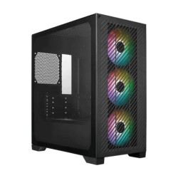Thùng máy Cooler Master Elite 301 - Đen | Kèm 3 fan led (E301-KGNN-S00)