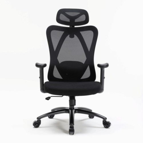 Ghế công thái học WARRIOR Hero WEC501 Plus | Đen, 120kg, Chân xoay, Lưng lưới