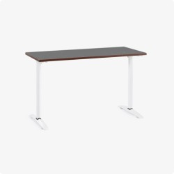 Bàn văn phòng HYPERWORK Core Desk 1m2 | Thép, Mặt bàn P1PB, Khung trắng / Mặt đen