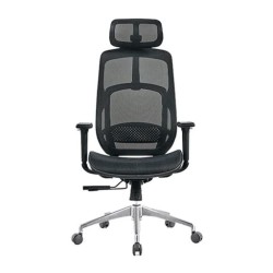 Ghế công thái học HYPERWORK Airy | Đen, 120kg, Chân xoay, Lưng lưới