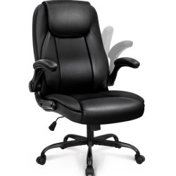Ghế văn phòng OEM 7057 | Đen, 120kg, Chân xoay, Da PU