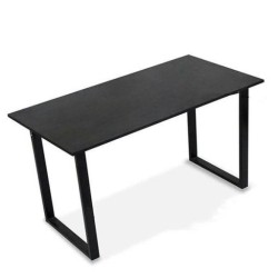 Bàn Gaming Chữ U 1m2 | Thép, Mặt bàn P1PB, Chân đen / Mặt đen