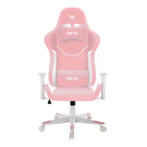 Ghế gaming CENTAUR Devil | Hồng, 120kg, Chân xoay, Da PU