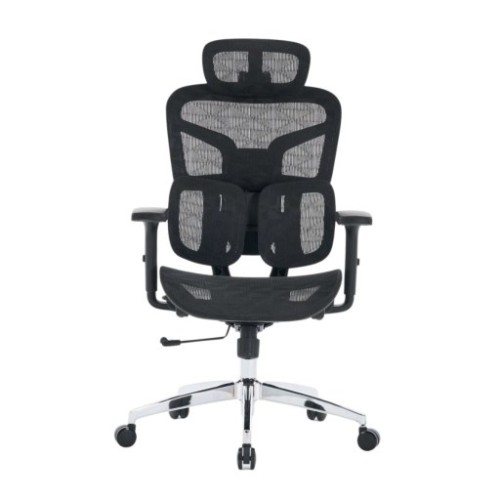 Ghế công thái học E DRA EEC226 | Đen, Chân xoay, Lưng lưới