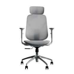Ghế công thái học Epione ElysChair Cool Gray | Lưng lưới, Kèm tựa đầu, Xám