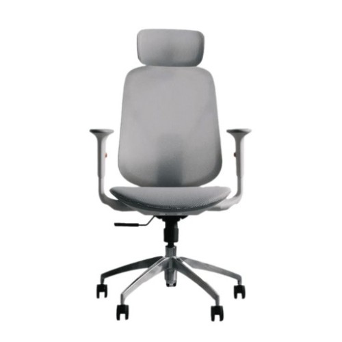 Ghế công thái học Epione ElysChair Cool Gray | Lưng lưới, Kèm tựa đầu, Xám