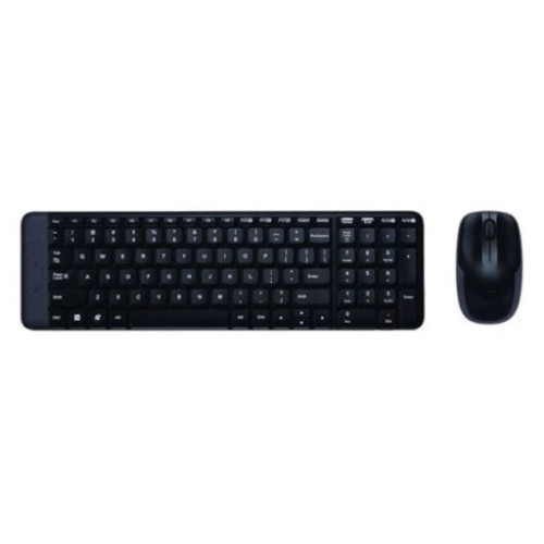 Combo bàn phím chuột không dây Logitech MK220 | 2.4GHz, màu đen