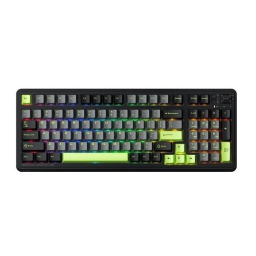 Bàn phím cơ không dây Gaming NewFF JK750 Gradient Blackberry | 3 Mode, RGB, Pin 8000mAh, Switch Transparent PC, Blackberry