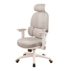 Ghế công thái học MANSON E3 Lite | Xám, 100kg, Chân xoay, Lưng lưới