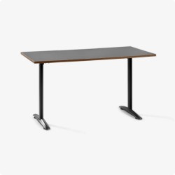 Bàn Văn phòng HyperWork 1m2 | Khung thép, Mặt bàn gỗ, Đen