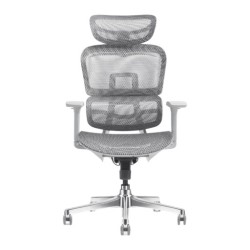 Ghế công thái học MANSON Atum | Xám, 120kg, Chân xoay, Lưng lưới