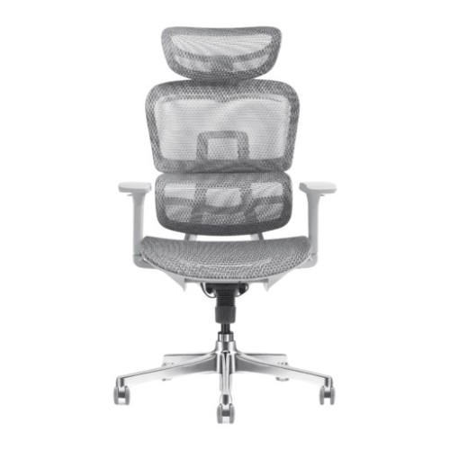 Ghế công thái học MANSON Atum | Xám, 120kg, Chân xoay, Lưng lưới
