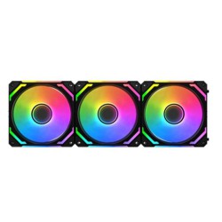 Quạt tản nhiệt PC Xigmatek Starlink Ultra | Kit 3 fan 120mm, ARGB, Đen