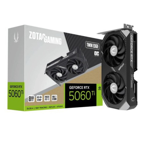 Card màn hình NVIDIA GeForce RTX 5060 Ti ZOTAC Twin Edge OC | 8GB GDDR7, 4608 CUDA, 600W