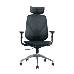 Ghế công thái học Epione ElysChair All Black | Lưng lưới, Kèm tựa đầu, Đen