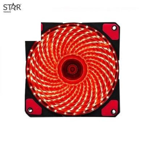 Quạt tản nhiệt PC XYCP 12 | Fan lẻ 120mm, Led Đỏ, Đen