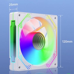 Quạt tản nhiệt PC Redmoon F3 | Kit 5 Fan 120mm, RGB, Trắng
