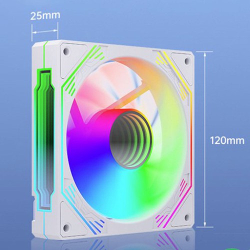 Quạt tản nhiệt PC Redmoon F3 | Kit 5 Fan 120mm, RGB, Trắng
