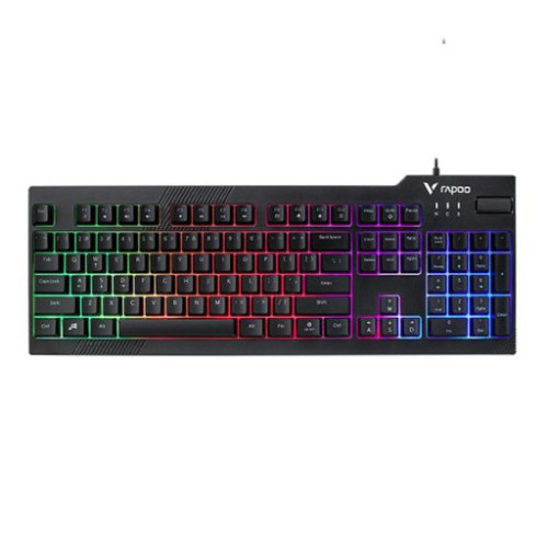 Bàn phím Gaming Rapoo V50S | 104 phím, LED đa màu, USB, màu đen
