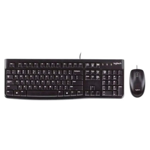 Combo phím chuột văn phòng Logitech MK120 | Có dây, Fullsize, Black