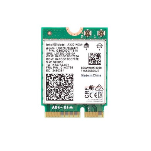 Card Wifi 6 Intel AX201 CNVIo Dành Cho Mini PC Anten 2DBI