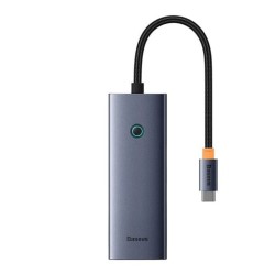 Hub chuyển đổi Type C Baseus Ultra Joy Series 6-Port HUB AIR Space Grey
