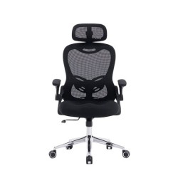 Ghế công thái học E DRA EEC224 | Đen, 150kg, Chân xoay, Lưng lưới