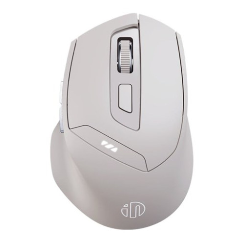 Chuột văn phòng INPHIC DR6 Chính Hãng | Wireless, Bluetooth, 2400 DPI, 84g, Trắng Xám