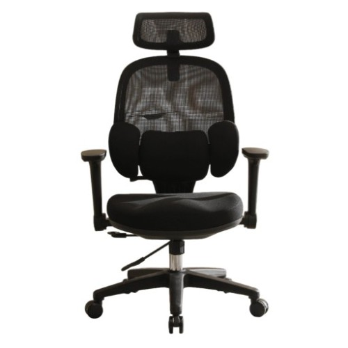 Ghế công thái học MANSON E3 Lite | Đen, 100kg, Chân xoay, Lưng lưới