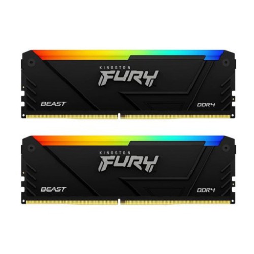 RAM PC Kingston Fury Beast 16GB RGB DDR4 | (2x8GB), 3200MHz, Intel/AMD KF432C16BB2AK2/16