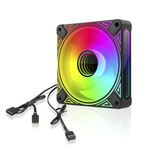Quạt tản nhiệt PC Coolmoon DM1 | Fan lẻ 120mm, ARGB, Đen